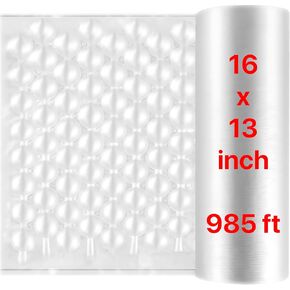 Bubble Protection 16 x 13 inch, 985 ft Air Cushion Roll Inflatable Pillow Bags Film Wrapping Packing Shipping Moving (16 x 13 inch, 985 ft)