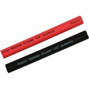 Ancor 303602 Marine Grade Electrical Adhesive Lined Heat Shrink Tubing (1/4-Inch Diameter, 3-Inches Long, Black/Red, 2-Pack)