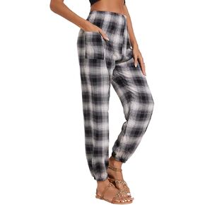 Women's Casual Loose Lounge Pants Comfy Boho Beach Harem Pants
