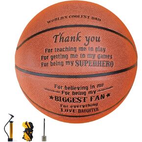 Dad Gifts from Daughter, Engraved Basketball for Dad, Stepfather, to My Dad Basketball, Thank You Gifts for Father