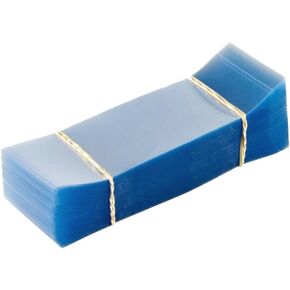 38 x 25 mm Flat Cut Perforated Shrink Bands (Fits approx. 20mm diameter Standard Caps) - Tamper Evident PVC Wrap Sleeves for Bottles and Jars - No Print (250)