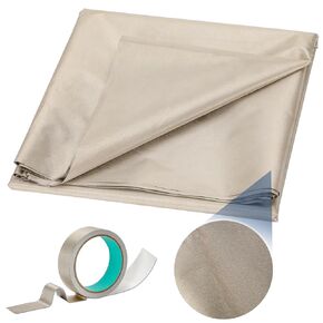 Faraday Fabric,Faraday Fabric 43"W x 118"L, Faraday Tape 1.18"W x 314"L,Faraday Military Grade Conductive Material,Military Grade Protection Faraday Cloth for WiFi, GPS