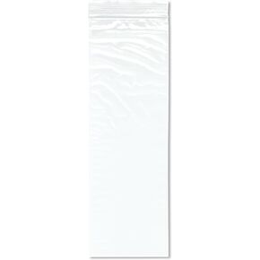 Plymor 4" x 12" (Pack of 100), 2 Mil Zipper Reclosable Plastic Bags