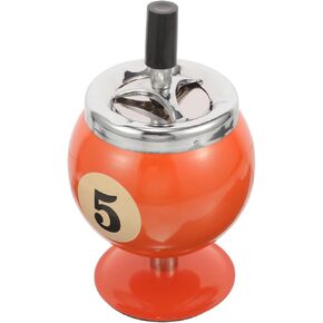 Billiard Ashtray Ash Tray Car Ashtray Windproof Ashtray Decorative Ashtray Home Ashtray Windproof Automatic Extinguishing Ashtray Container Household Travel Iron