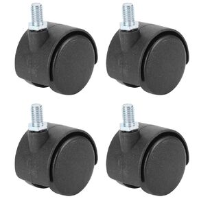 Caster Wheels 1.5 inch Heavy Duty Threaded Stem Casters Metric Size (Stem Diameter 8mm, Stem Length 15mm) Small Swivel Caster Wheels Set of 4 Heavy Duty Castors