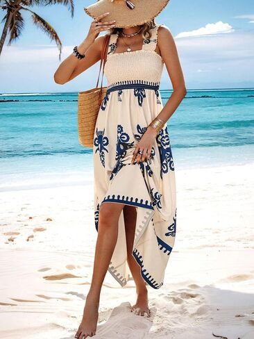 Women Fashion Summer Sleeveless Floral Maxi Dresses in Saudi Arabia