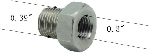 2 قطعة 1/8 "ذكر NPT إلى 1/16" أنثى NPT جلبة ماسورة من الفولاذ المقاوم للصدأ تركيب مقياس محول in Kuwait
