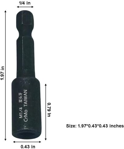 Hanger Bolt Driver,2 PCS 1/4" Hanger Bolt Install Tool with 1/4 Inch Hex Shank, Hanger Bolt Installation Tool for Woodworking (1/4") in Kuwait