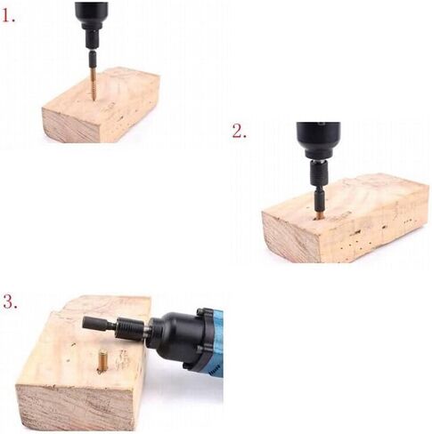 Hanger Bolt Driver,2 PCS 1/4" Hanger Bolt Install Tool with 1/4 Inch Hex Shank, Hanger Bolt Installation Tool for Woodworking (1/4") in Kuwait