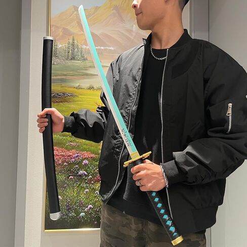Demon Slayer Sword 40 Inch Tokitou Muichirou Real Metal Cosplay Anime Sword Katana Collection Gift in Saudi Arabia