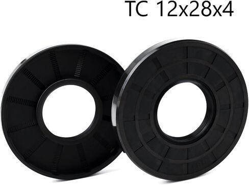 XIKE 2PCS Oil Seal, Lip Seals TC 12mm x 28mm x 4mm Nitrile Rubber Cover Double Lip with Spring,Oil Shaft Seal Fit for Bearing Shaft in Saudi Arabia