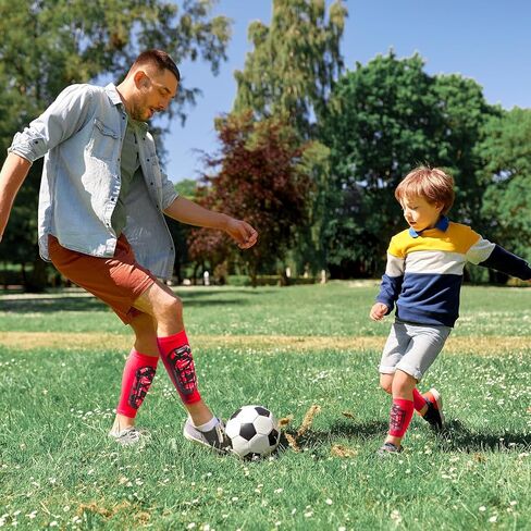 Soccer Shin Guards Kids Youth, Shin Guard Sleeves for Boys Girls Adults Men Women, Protective Soccer Equipment for 2-18 Years Old Boys Girls, High Impact Resistant Breathable Comfortable in Saudi Arabia