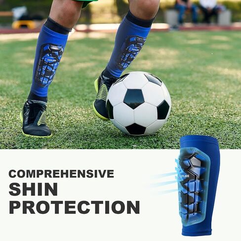 Soccer Shin Guards Kids Youth, Shin Guard Sleeves for Boys Girls Adults Men Women, Protective Soccer Equipment for 2-18 Years Old Boys Girls, High Impact Resistant Breathable Comfortable in Saudi Arabia