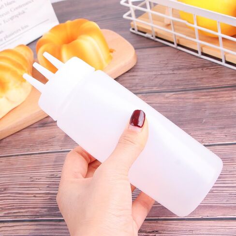 3 Pcs Condiment Squeeze Bottles 3-Hole Plastic Dispenser Container Tomato Sauce Dispensers Sauce Squeeze Bottles (24 OZ, 650 ML) in Saudi Arabia