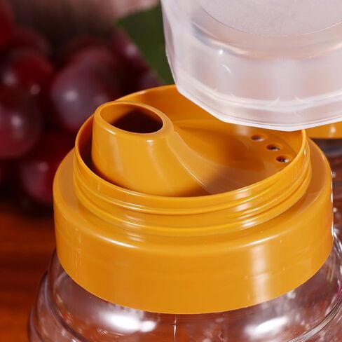 4PCS honey bottle Salad Dressing Bottle Honey Container honey jar plastic syrup holder condiment dispenser bottles sauce squeeze bottles honey storage bottle Jam Bottle seal Miko in Saudi Arabia