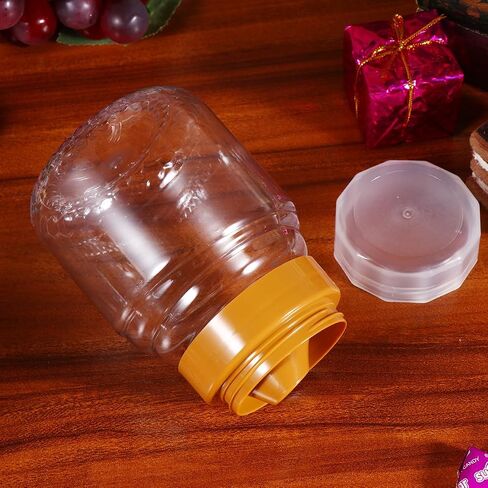 4PCS honey bottle Salad Dressing Bottle Honey Container honey jar plastic syrup holder condiment dispenser bottles sauce squeeze bottles honey storage bottle Jam Bottle seal Miko in Saudi Arabia