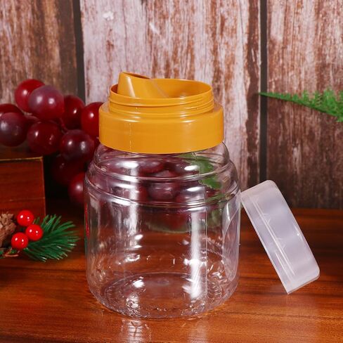 4PCS honey bottle Salad Dressing Bottle Honey Container honey jar plastic syrup holder condiment dispenser bottles sauce squeeze bottles honey storage bottle Jam Bottle seal Miko in Saudi Arabia