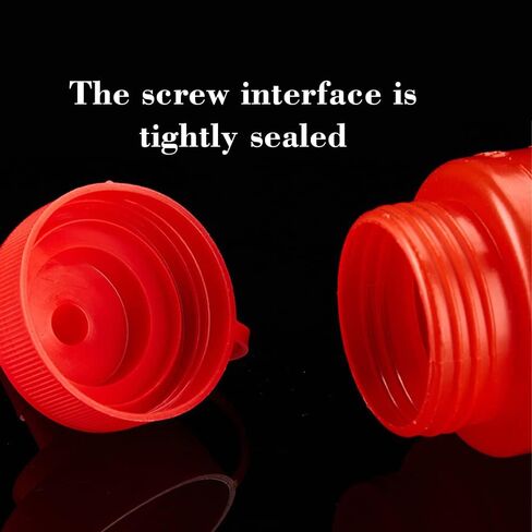 عبوتان من زجاجات ضغط البهارات البلاستيكية من الدرجة الغذائية، زجاجات بهار ضغط من البلاستيك مع غطاء ملتوي لقياس أغطية الصلصات وبهارات الكاتشب (أحمر) in Kuwait