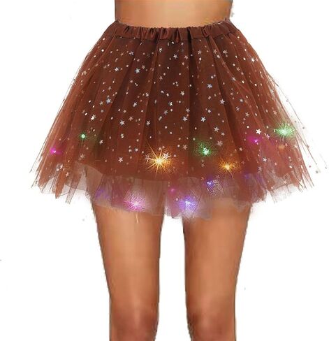 LED تول توتو تنورة تضيء الباليه فقاعة الرقص التنانير سباركلي البولكا الطبقات تنورة لفتاة وWomwen in Kuwait