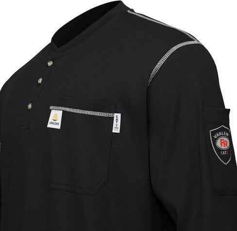 FR Shirts for Men CAT2/HRC2 Flame Resistant Shirts 6.5oz Light Weight Long Sleeve Fire Retardant Shirts in Kuwait