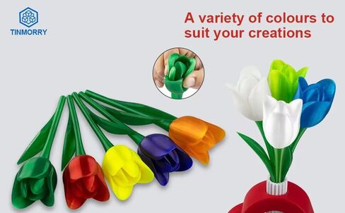 TPU Filament 1.75mm Bundle, TINMORRY 3D Printer Filament Bundle, 200g x 5 spools, Transparent + Transparent Orange + Transparent Yellow + Transparent Violet + Transparent Emerald Green in Saudi Arabia