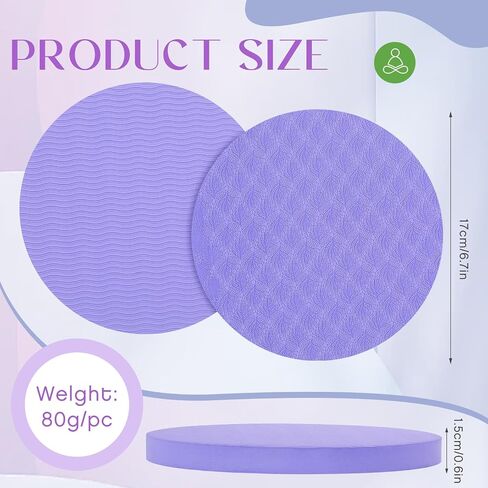 ShinyRelief 24 Pack Workout Knee Pad Cushion 15mm Thick for Yoga Non Slip Elbows Wrist Hands Head Foam Pilates Pad Support Foam Pads for Women and Men, 6 Colors in Saudi Arabia
