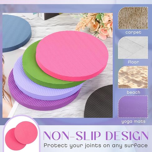 ShinyRelief 24 Pack Workout Knee Pad Cushion 15mm Thick for Yoga Non Slip Elbows Wrist Hands Head Foam Pilates Pad Support Foam Pads for Women and Men, 6 Colors in Saudi Arabia