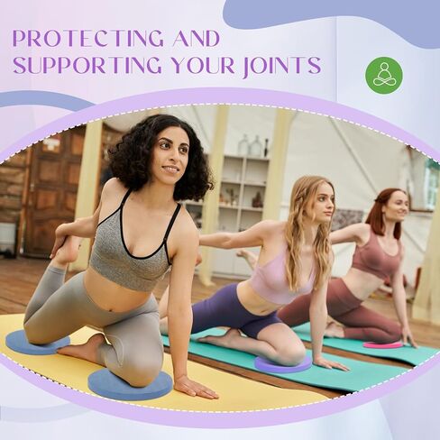 ShinyRelief 24 Pack Workout Knee Pad Cushion 15mm Thick for Yoga Non Slip Elbows Wrist Hands Head Foam Pilates Pad Support Foam Pads for Women and Men, 6 Colors in Saudi Arabia