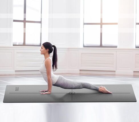 سجادة يوجا لطيفة C، سجادة يوجا سميكة، سجادة تمرين، سجادة للياقة البدنية، بسمك 1⁄4 بوصة 72 × 32 72 × 48 مع علامات محاذاة، غير قابلة للانزلاق، بطانة ناعمة لليوجا وصالة الألعاب الرياضية والداخلية والخارجية in Kuwait