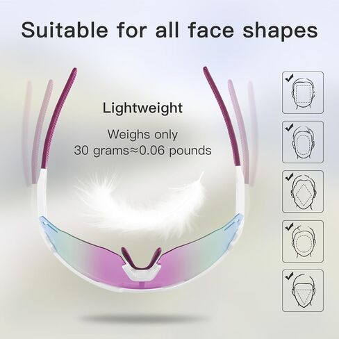 Santic Cycling Glasses Ultra Light Sunglasses with UV Protection and Polarized Lens in Saudi Arabia