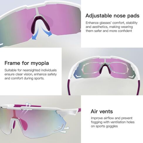 Santic Cycling Glasses Ultra Light Sunglasses with UV Protection and Polarized Lens in Saudi Arabia