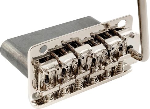 Wilkinson WV2-SB 54mm (2-1/8 inch) 2-Point Steel Vintage Bent Saddles Guitar Tremolo Bridge with Push-In Arm 41mm Full Solid Steel Block for Strat Style Electric Guitar, Nickel in Saudi Arabia