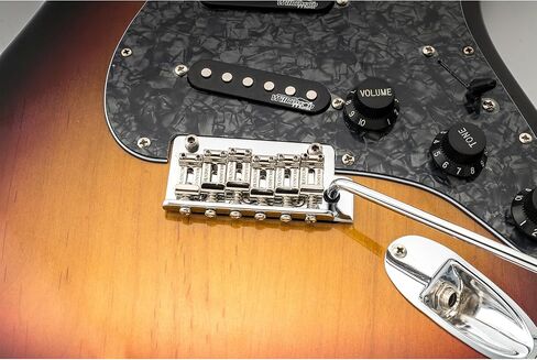 Wilkinson WV2-SB 54mm (2-1/8 inch) 2-Point Steel Vintage Bent Saddles Guitar Tremolo Bridge with Push-In Arm 41mm Full Solid Steel Block for Strat Style Electric Guitar, Nickel in Saudi Arabia