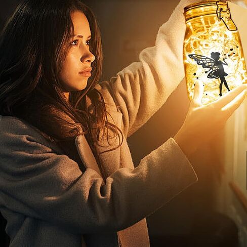CREATCABIN 12 قطعة من الصور الظلية على شكل فراشة خرافية ميسون جرة ديكور ملاك مقطوع بالليزر من الورق المقوى قصاصات القصاصات من PVC لصناعة برطمانات الفانوس لوحة جدارية للهواتف الزجاجية 3.9 × 3.5 بوصة-بدون ملصق in Saudi Arabia