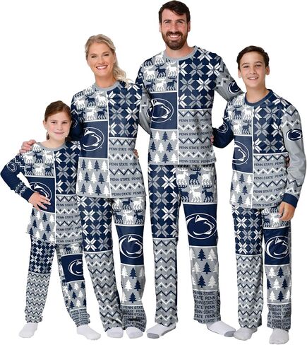 FOCO NCAA Busy Block Family Matching Collection Set Holiday Pjs in Saudi Arabia