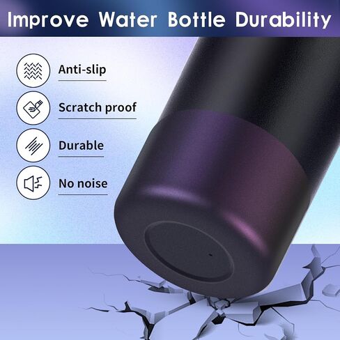Chameleon Silicone Water Bottle Boot, Compatible with Stanley Tumbler 20 30 40oz & Hydroflask 12-24oz Bottle, Fit More Bottle/Tumblers 2.8-2.95in Bottom Anti-Slip Protector Rubber Sleeve in Saudi Arabia