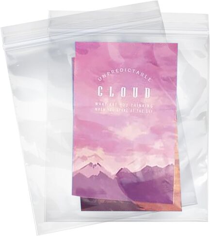 Clear Plastic Zip Lock Bags, 8" x 10" (100 Count), Transparent, Resealable Zipper Bags, Small, Durable, Water-Resistant, and Food Safe Polybags for Storage, Food, Crafts, and Shipping in Kuwait