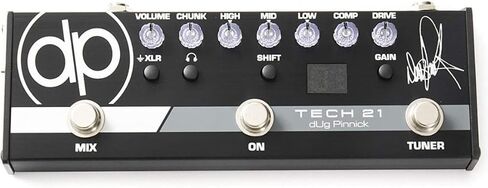 Tech 21 SansAmp dUg Pinnick DP-3X Signature Pedal Bundle w/ 2x Strukture S6P48 Woven Right Angle Patch Cables, 12x Fender Picks and Liquid Audio Polishing Cloth in Saudi Arabia