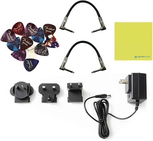 Tech 21 SansAmp dUg Pinnick DP-3X Signature Pedal Bundle w/ 2x Strukture S6P48 Woven Right Angle Patch Cables, 12x Fender Picks and Liquid Audio Polishing Cloth in Saudi Arabia