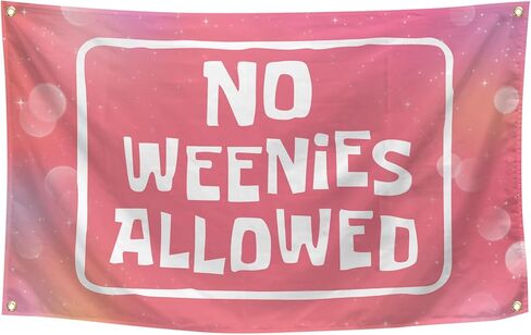 VuqUbe NO WEENIES ALLOWED 3X5 FT Beautiful Fashion Tapestry With 4 Brass Grommets For College Dorm Or Room Living Room Decor in Saudi Arabia