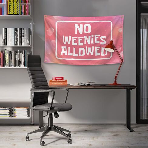 VuqUbe NO WEENIES ALLOWED 3X5 FT Beautiful Fashion Tapestry With 4 Brass Grommets For College Dorm Or Room Living Room Decor in Saudi Arabia