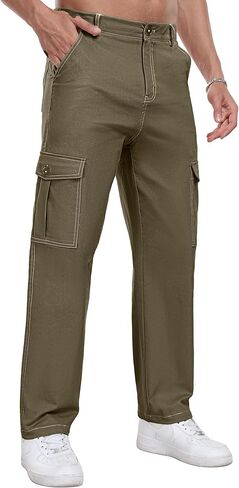 بنطال Sailwind الرجالي Wild Cargo ملائم بشكل مريح وخياطة متباينة in Kuwait