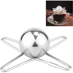 Coffee Cooling Tool, 1.57 Inch Stainless Steel Coffee Cooler Ball Metal Ice Sphere Chilling Reusable Espresso Frozen Ball Bringing Original Flavors Ideal for Wine Scotch Whiskey Bourbon Cocktails