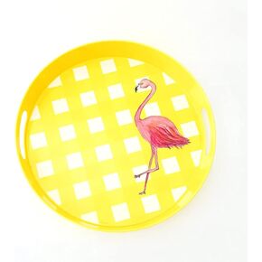 Bright Pink Melamine Plastic Tray with Handles | Pink Party Serving Tray perfect for Charcuterie Board, Candy Board, Desserts, Treats & Appetizers | Patio Tabletop & Indoor Decorative Tray in Saudi Arabia