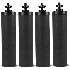 Water Filter Silver Infused Replacement for Berkey® BB9-2® Black Carbon Block Filters System,Compatible with Berkey® Gravity Countertop Purification Elements,Pack of 4