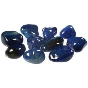 CrystalAge Blue Agate Tumble Stone (20-25mm) - Pack of 5