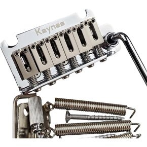 KAYNES 2 point Electric Guitar Tremolo Bridge With Brass Block Compatible with suhr and Fender Strat Style Electric Guitar KY06 (Brass Block，Black)