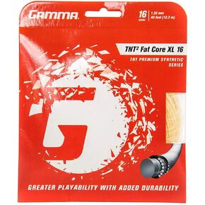 GAMMA Tennis String - TNT2 FatCore Series - Premium Synthetic Racket String, Enhanced Core, Patented TNT2 Process, Racquet Stringing