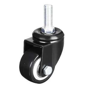 uxcell 1.5 Inch Swivel Caster Wheels PU 360 Degree Threaded Stem Caster Wheel, M8 x 25mm, 110lb Capacity, 1 Pcs