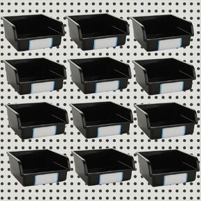20 عبوة من صناديق Pegboard مع خطاف معدني وملصقات، وملحقات لوحة Pegboard لصناديق العمل السوداء، ومنظم أدوات Pegboard للأجهزة، وغرفة الحرف اليدوية، ومستلزمات الهوايات in Kuwait